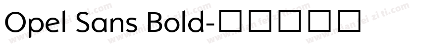 Opel Sans Bold字体转换